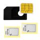 10x Micro SIM Karten Adapter mit Schnitt Klebe Folie, MicroSIM /